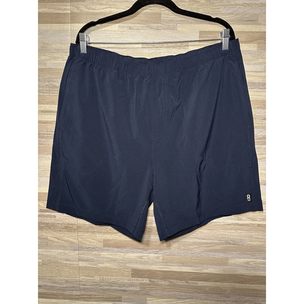 Rhone Shorts Mens XL 36x7 Blue Pockets Gym Training Essentials Unlined Stretch